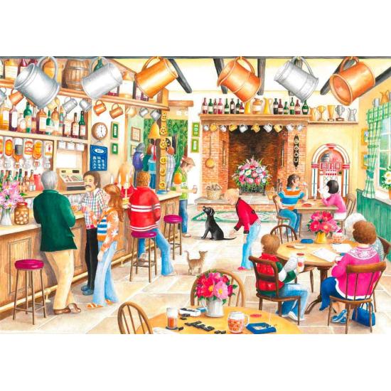 Puzzle Falcon Una Tarde de Verano en el Pub de 2 x 500 Pzs Puzzle Falcon Una Tarde de Verano en el Pub de 2 x 500 Pzs