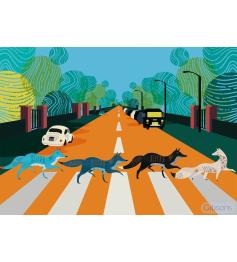 Puzzle Gibsons Abbey Road Foxes de 500 Piezas