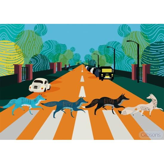 Puzzle Gibsons Abbey Road Foxes de 500 Piezas Puzzle Gibsons Abbey Road Foxes de 500 Piezas