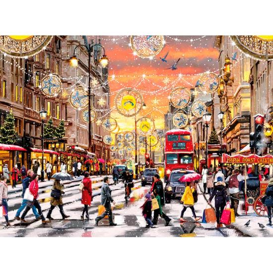 Puzzle Gibsons Ajetreo Navideño de 1000 Piezas