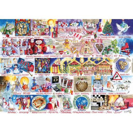 Puzzle Gibsons Alfabeto de Navidad de 1000 Piezas