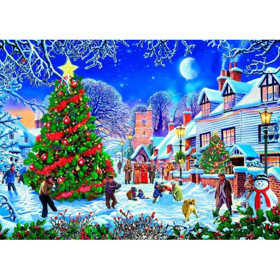 Puzzle Gibsons Árbol de Navidad del Pueblo de 500 Piezas XXL