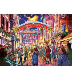 Puzzle Gibsons Carnaby Street en Navidad de 500 Piezas