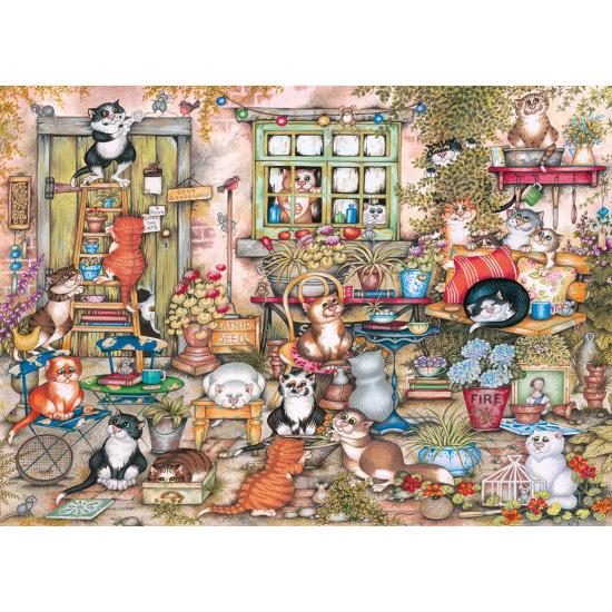 Puzzle Gibsons Gatos De Patio de 1000 Piezas
