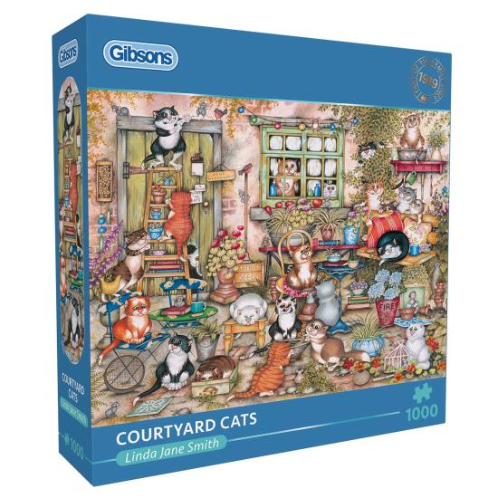 Puzzle Gibsons Gatos De Patio de 1000 Piezas