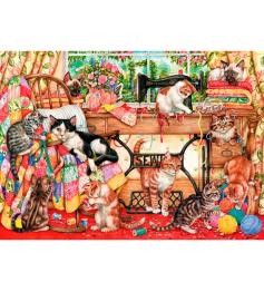 Puzzle Gibsons Gatos y Maquina de Coser de 1000 Piezas
