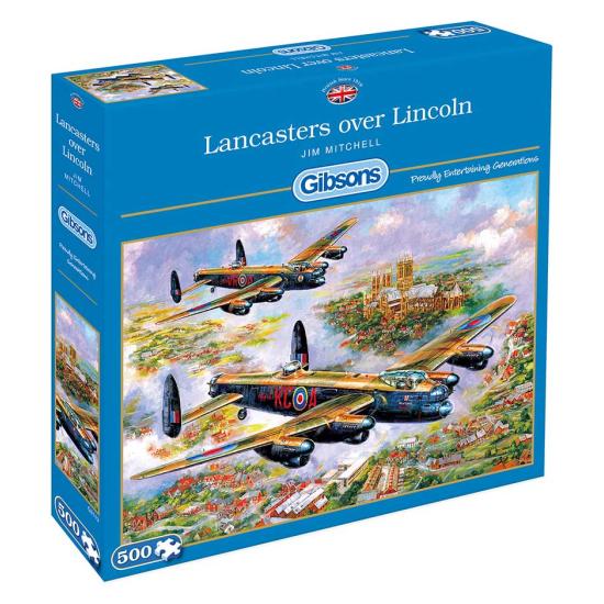 Puzzle Gibsons Lancasters sobre Lincoln de 500 Piezas Puzzle Gibsons Lancasters sobre Lincoln de 500 Piezas
