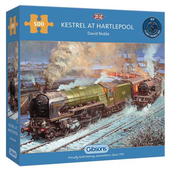 Puzzle Gibsons Locomotora Kestrel en Hartlepool de 500 Piezas Puzzle Gibsons Locomotora Kestrel en Hartlepool de 500 Piezas