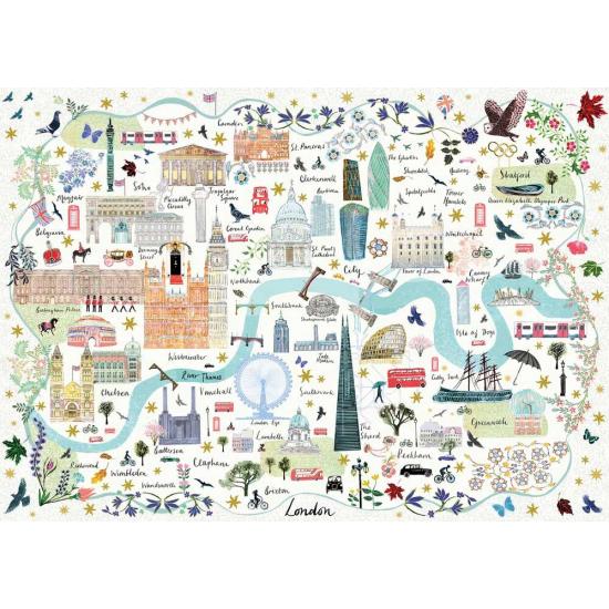 Puzzle Gibsons Mapa de Londres de 1000 Piezas Puzzle Gibsons Mapa de Londres de 1000 Piezas