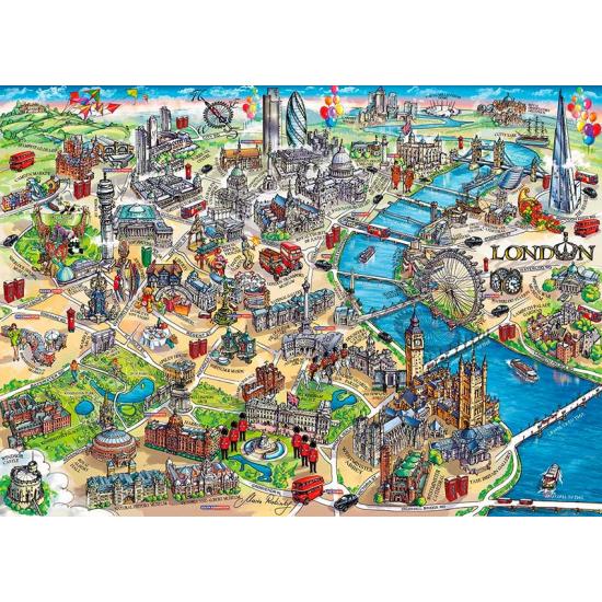 Puzzle Gibsons Mapa Turístico de Londres de 1000 Piezas