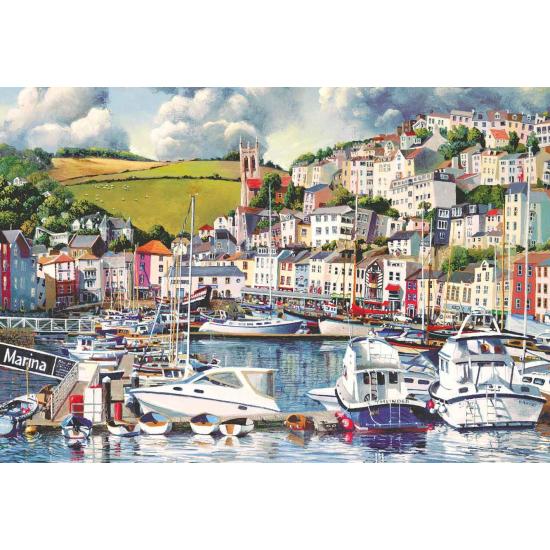 Puzzle Gibsons Marina Brixham de 500 Piezas