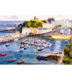 Puzzle Gibsons Puerto de la Ciudad de Tenby de 500 Piezas