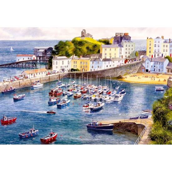 Puzzle Gibsons Puerto de la Ciudad de Tenby de 500 Piezas