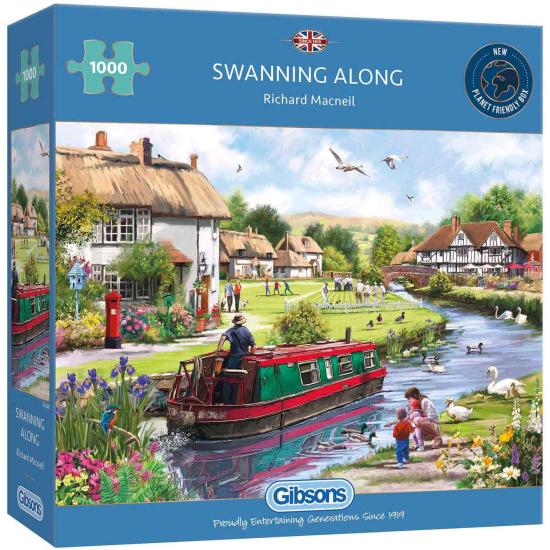 Puzzle Gibsons Recorrido con Cisnes de 1000 Piezas