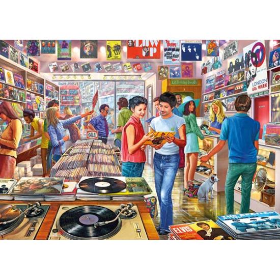 Puzzle Gibsons Tienda de Discos Retro de 1000 Piezas