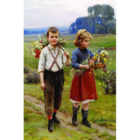 Puzzle Gold Chicos en el Camino de 500 Piezas