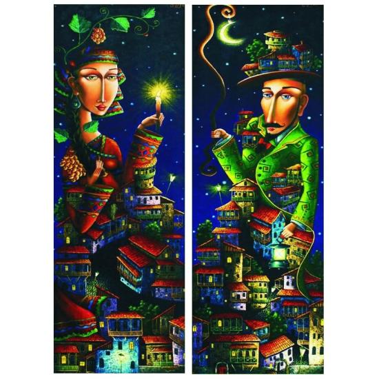 Puzzle Gold La Noche 2 x 1000 Piezas