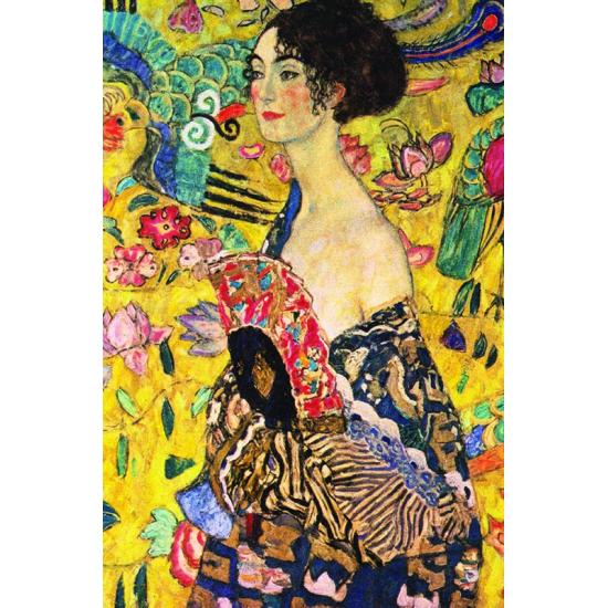 Puzzle Gold Mujer con Abanico de 1000 Piezas Puzzle Gold Mujer con Abanico de 1000 Piezas
