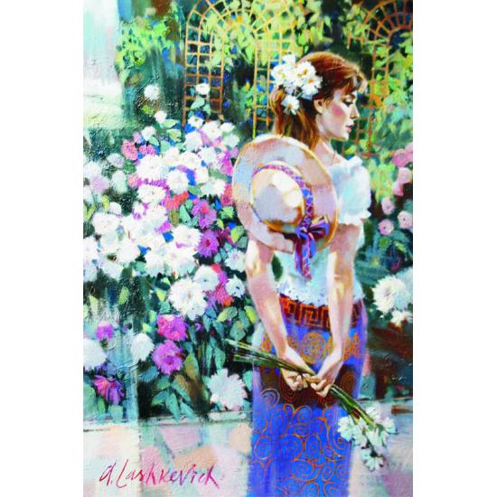 Puzzle Gold Paseo por el Jardín de Flores de 1000 Piezas