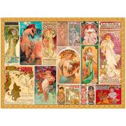 Puzzle Grafika Collage de Alphonse Mucha de 3000 Piezas