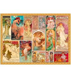 Puzzle Grafika Collage de Alphonse Mucha de 3000 Piezas