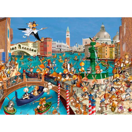 Puzzle Grafika Conejos en Venecia de 2000 Piezas Puzzle Grafika Conejos en Venecia de 2000 Piezas