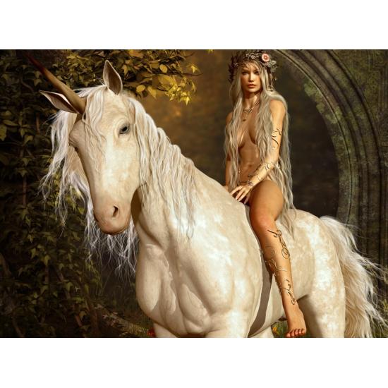 Puzzle Grafika El Hada y el Unicornio de 2000 Piezas