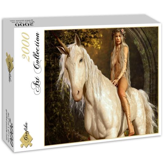 Puzzle Grafika El Hada y el Unicornio de 2000 Piezas