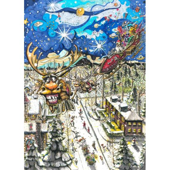 Puzzle Grafika El Recorrido de Papá Noel de 1000 Pzs