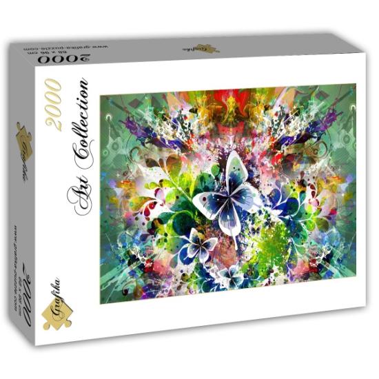 Puzzle Grafika Flores y Mariposas de 2000 Piezas