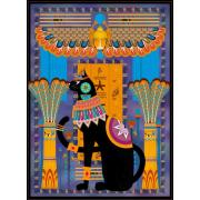 Puzzle Grafika Gato Egipcio en Azul de 2000 Piezas