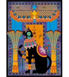Puzzle Grafika Gato Egipcio en Azul de 2000 Piezas
