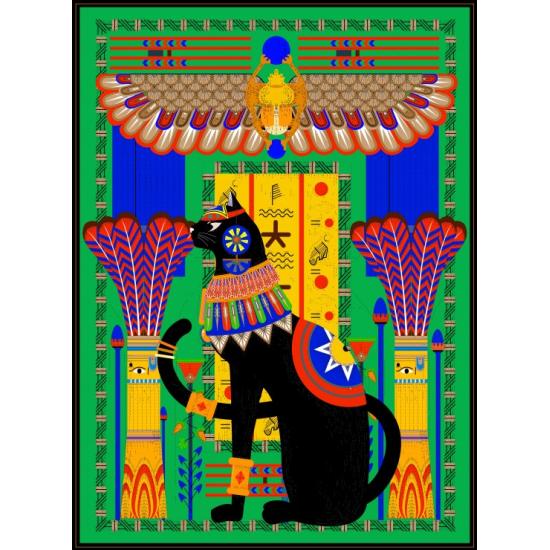 Puzzle Grafika Gato Egipcio en Verde de 2000 Piezas