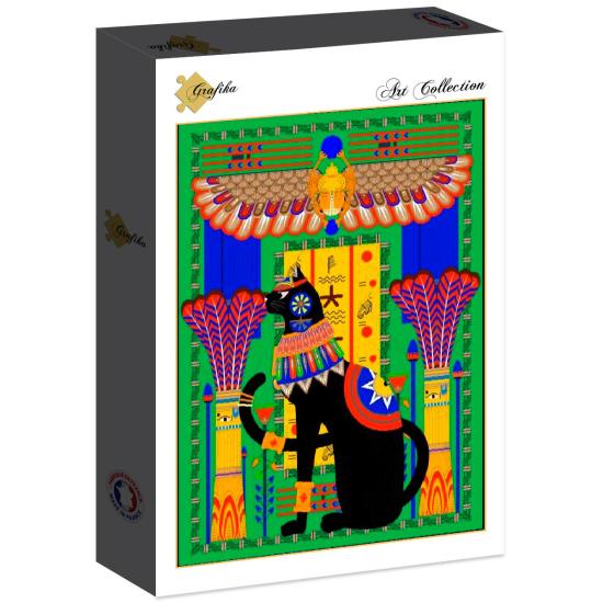 Puzzle Grafika Gato Egipcio en Verde de 2000 Piezas