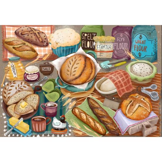 Puzzle Grafika Horneado de Pan Casero de 1000 Piezas