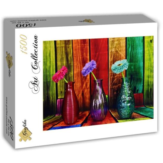 Puzzle Grafika Jarrones Coloridos de 1500 Piezas