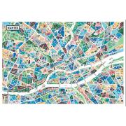 Puzzle Grafika Mapa De Nantes de 1000 Piezas