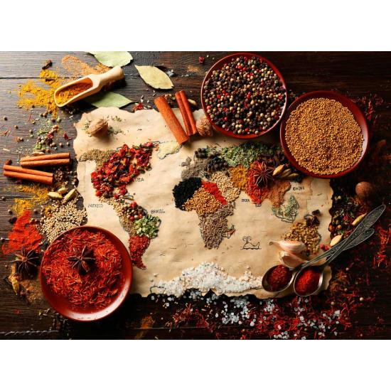 Puzzle Grafika Mapamundi en Especias de 2000 Piezas