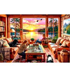 Puzzle Grafika Mientras Están Pescando de 1000 Piezas