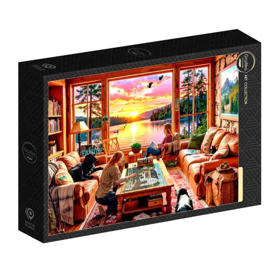 Puzzle Grafika Mientras Están Pescando de 1000 Piezas