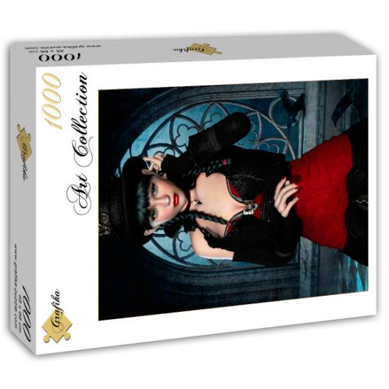 Puzzle Grafika Mujer Gótica de 1000 Piezas