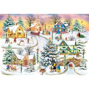 Puzzle Grafika Navidad En Nuestro Pueblo de 1000 Pzs