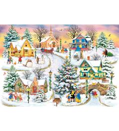Puzzle Grafika Navidad En Nuestro Pueblo de 1000 Pzs