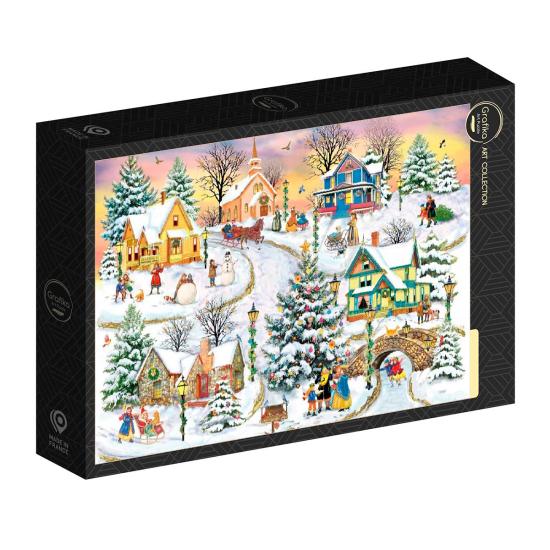 Puzzle Grafika Navidad En Nuestro Pueblo de 1000 Pzs