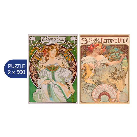 Puzzle Grafika  Rêverie y Biscuits Lefèvre-Utile de 2x500 Piezas