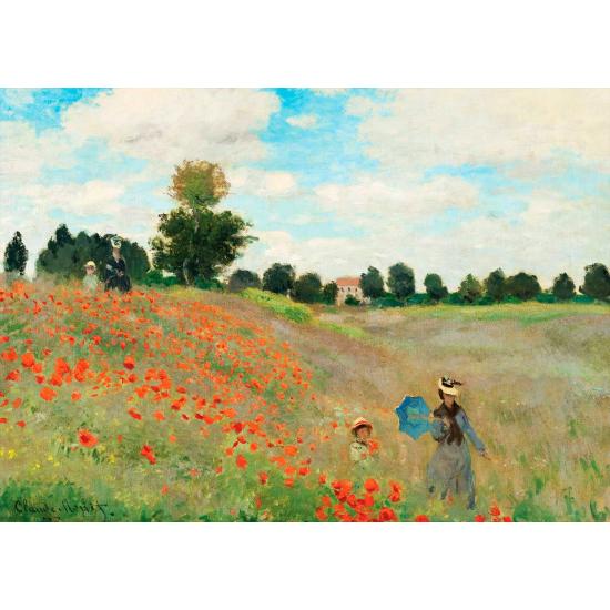 Puzzle Grafika Terraza en St Adresse y Amapolas 2x500 Piezas