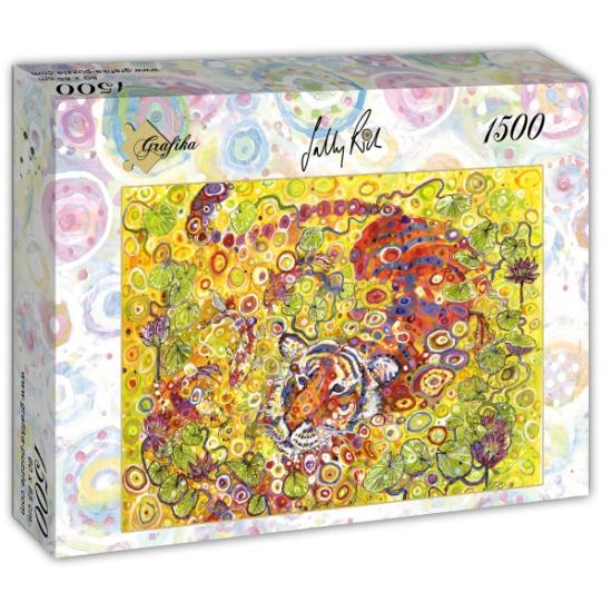 Puzzle Grafika Tigre Nadador de 1500 Piezas