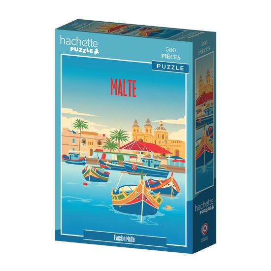 Puzzle Hachette Sueños De Vacaciones En Malta de 500 Pzs