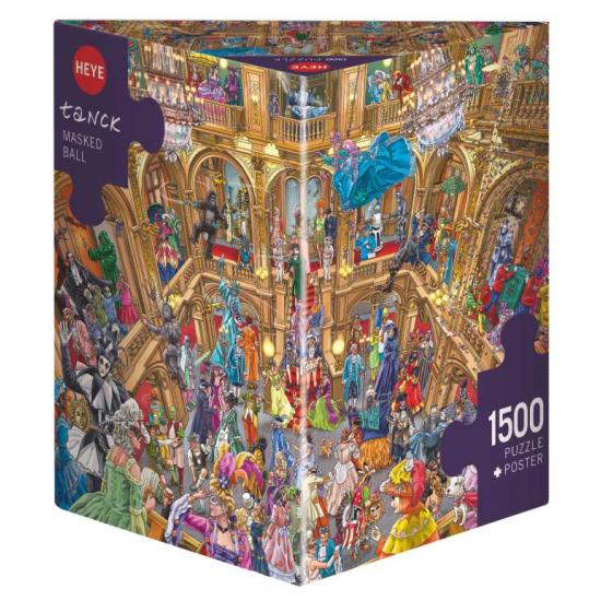Puzzle Heye Baile de Máscaras Caja Triangular 1500P Puzzle Heye Baile de Máscaras Caja Triangular 1500P