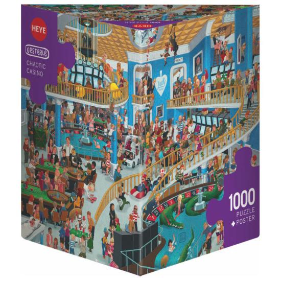 Puzzle Heye Casino Caótico, Caja Triangular de 1000 Pzs Puzzle Heye Casino Caótico, Caja Triangular de 1000 Pzs